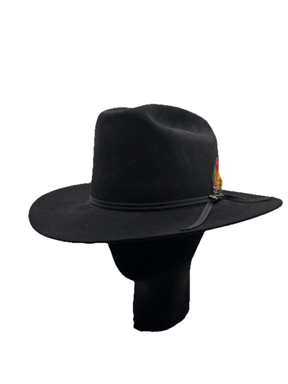 Sheplers by Stetson Vintage Black Western Cowboy Hat 6 7/8 55 Felt Style 096679